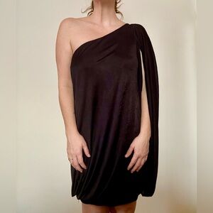 BCBG Max Azria Elegant Black One-Shoulder Dress